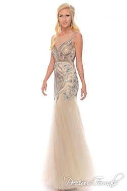 P61026 - Precious Formals collection shown in Silver / Nude