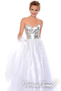 P46765 - Precious Formals collection shown in White / Silver