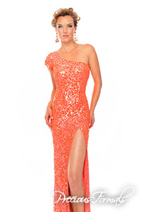 P9073 - Precious Formals collection shown in Crystal Coral