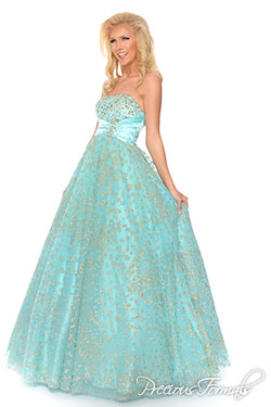 P70184 - Precious Formals collection shown in Aqua