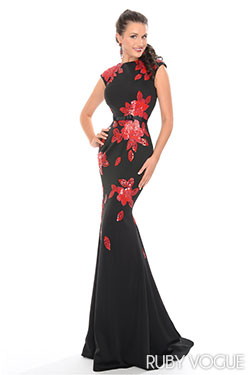 RVC22035 - Precious Couture collection shown in Black / Red